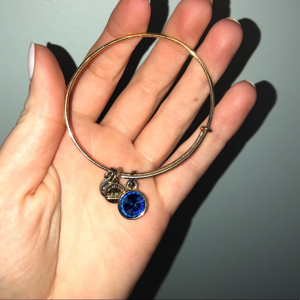 Alex & Ani Gold Bracelet (September Birth Stone)